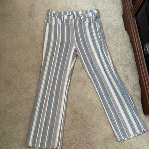 Cropped fabric striped American Eagle Casual Pants